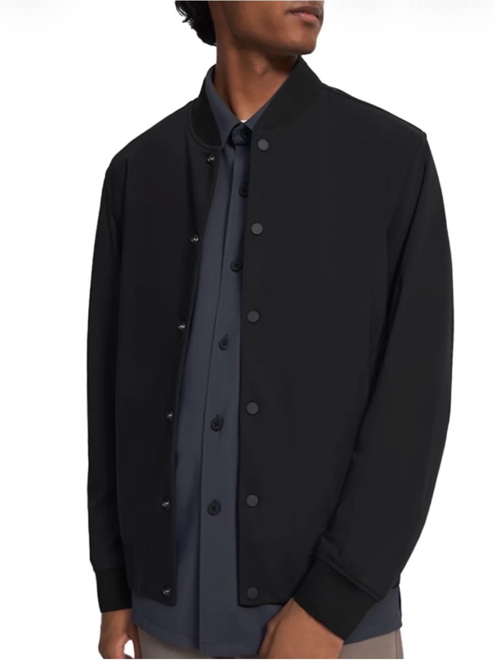 Theory NWT Black Bomber Jacket for Men